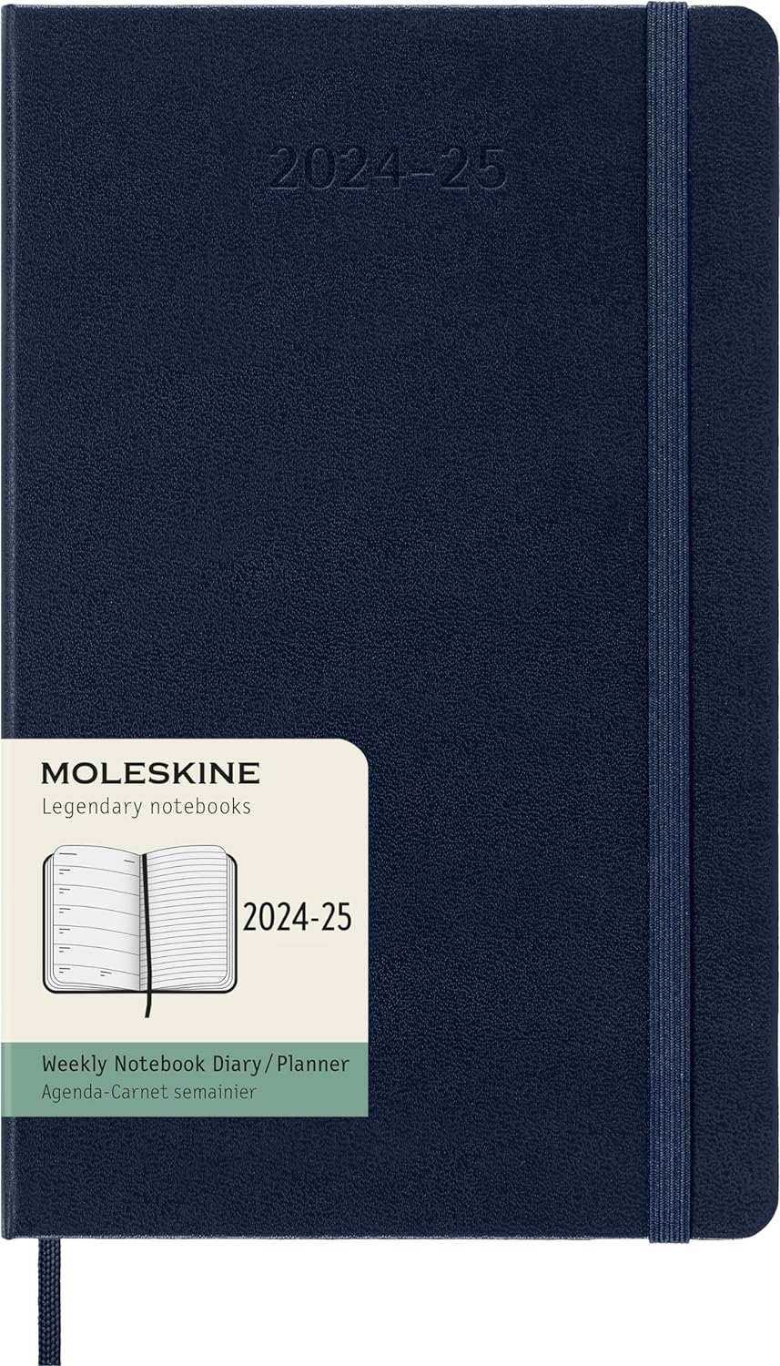 Agenda 2024/2025 - 18 Months Weekly Planner - Hard Cover, Large - Sapphire Blue | Moleskine - 7 | YEO