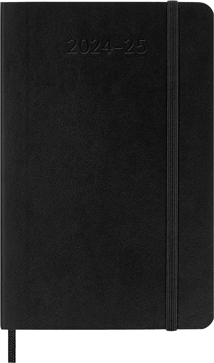 Agenda 2024/2025 - 18 Months Weekly Planner - Soft Cover, Pocket - Black | Moleskine