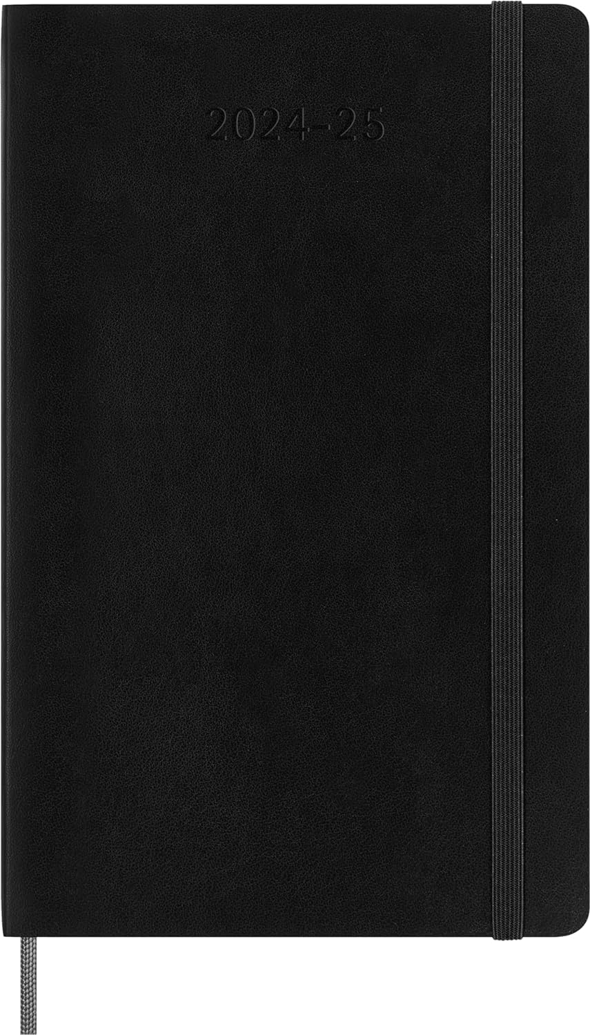 Agenda 2024/2025 - 18 Months Weekly Planner - Soft Cover, Large - Black | Moleskine