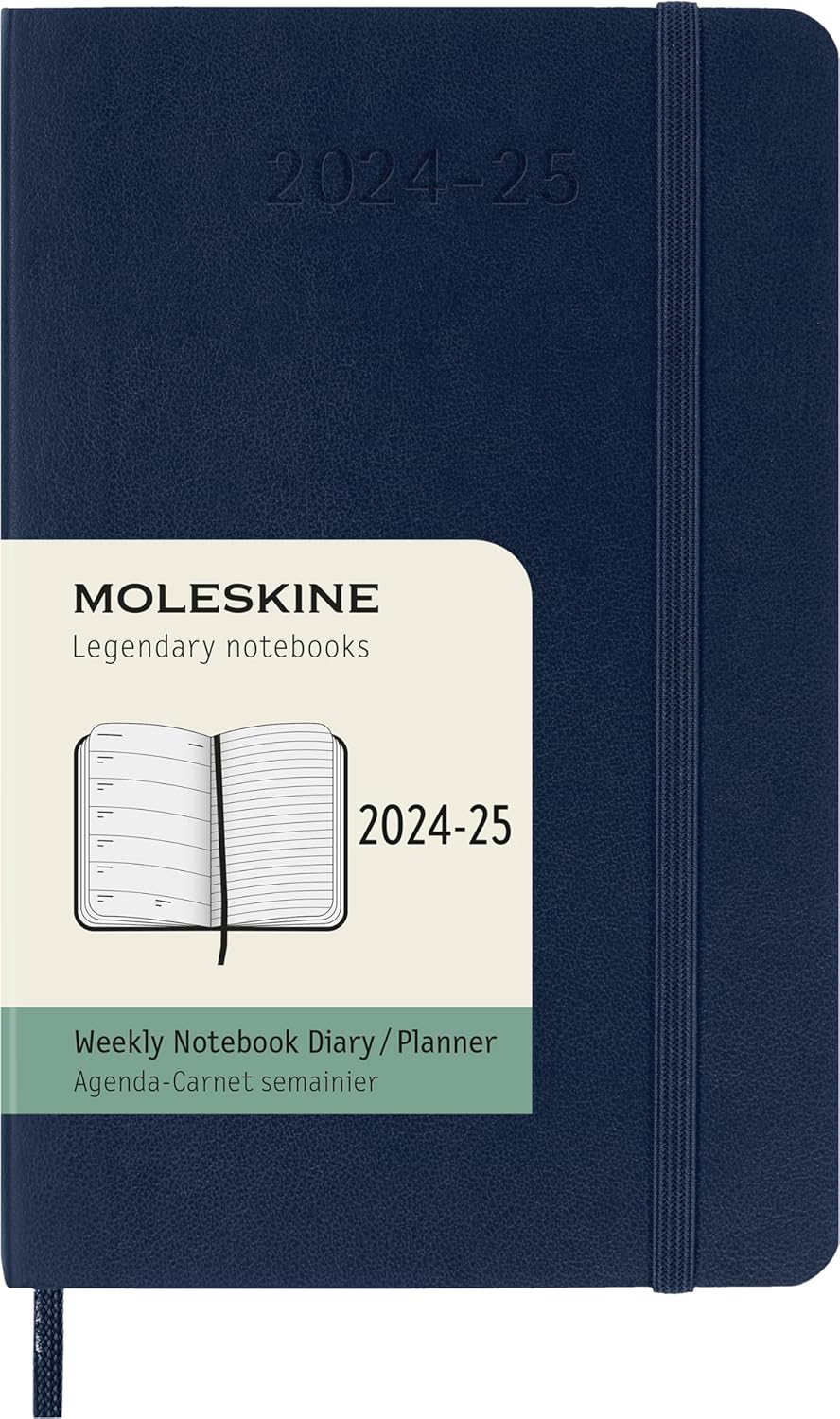 Agenda 2024/2025 - 18 Months Weekly Planner - Soft Cover, Pocket - Sapphire Blue | Moleskine - 7 | YEO