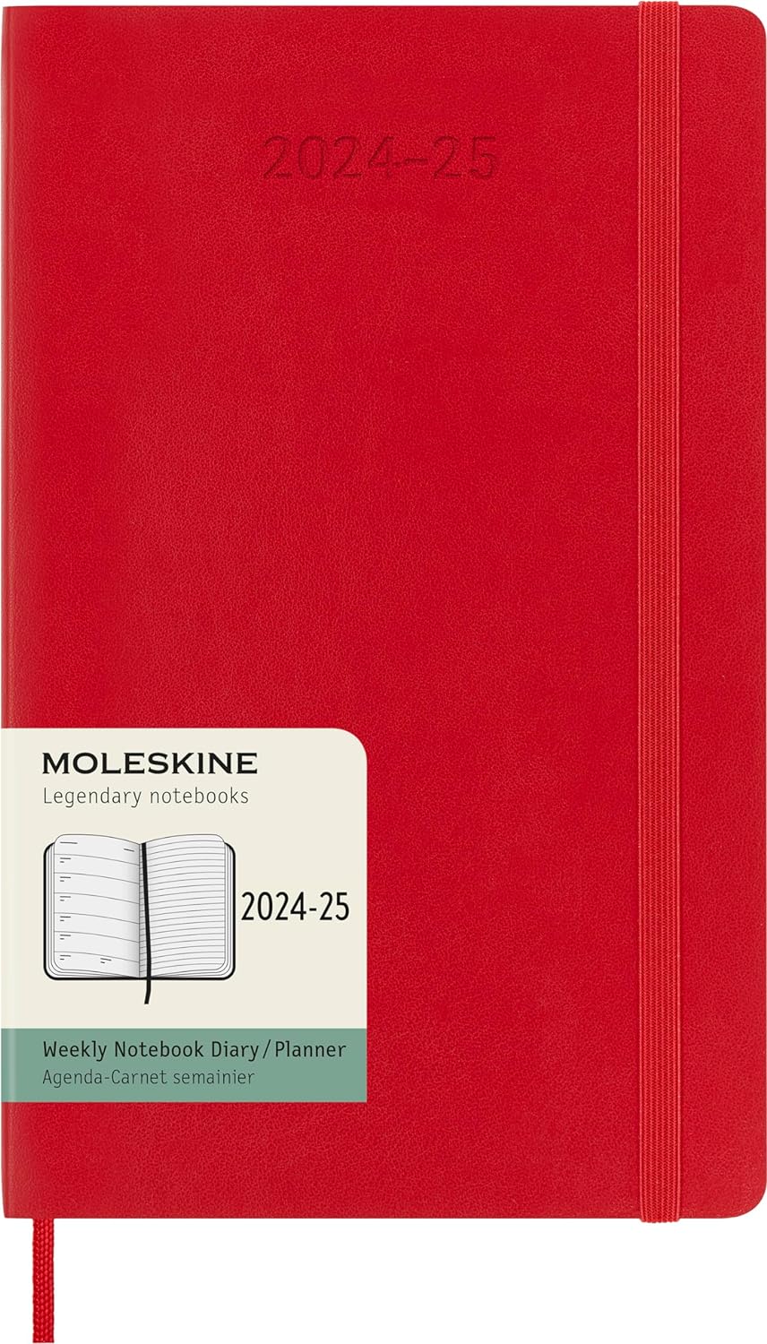 Agenda 2024/2025 - 18 Months Weekly Planner - Soft Cover, Large - Red | Moleskine - 7 | YEO