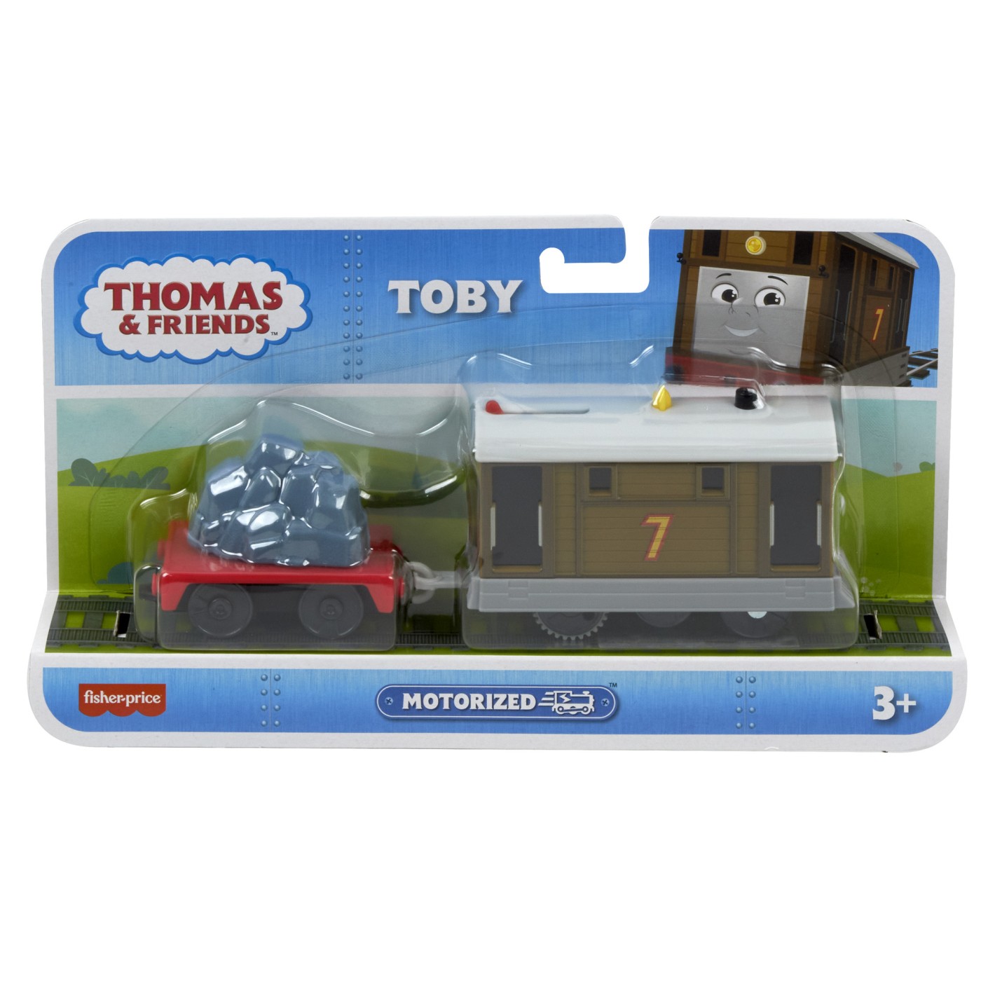 Jucarie - Locomotiva motorizata - Toby cu vagon | Fisher Price - 8