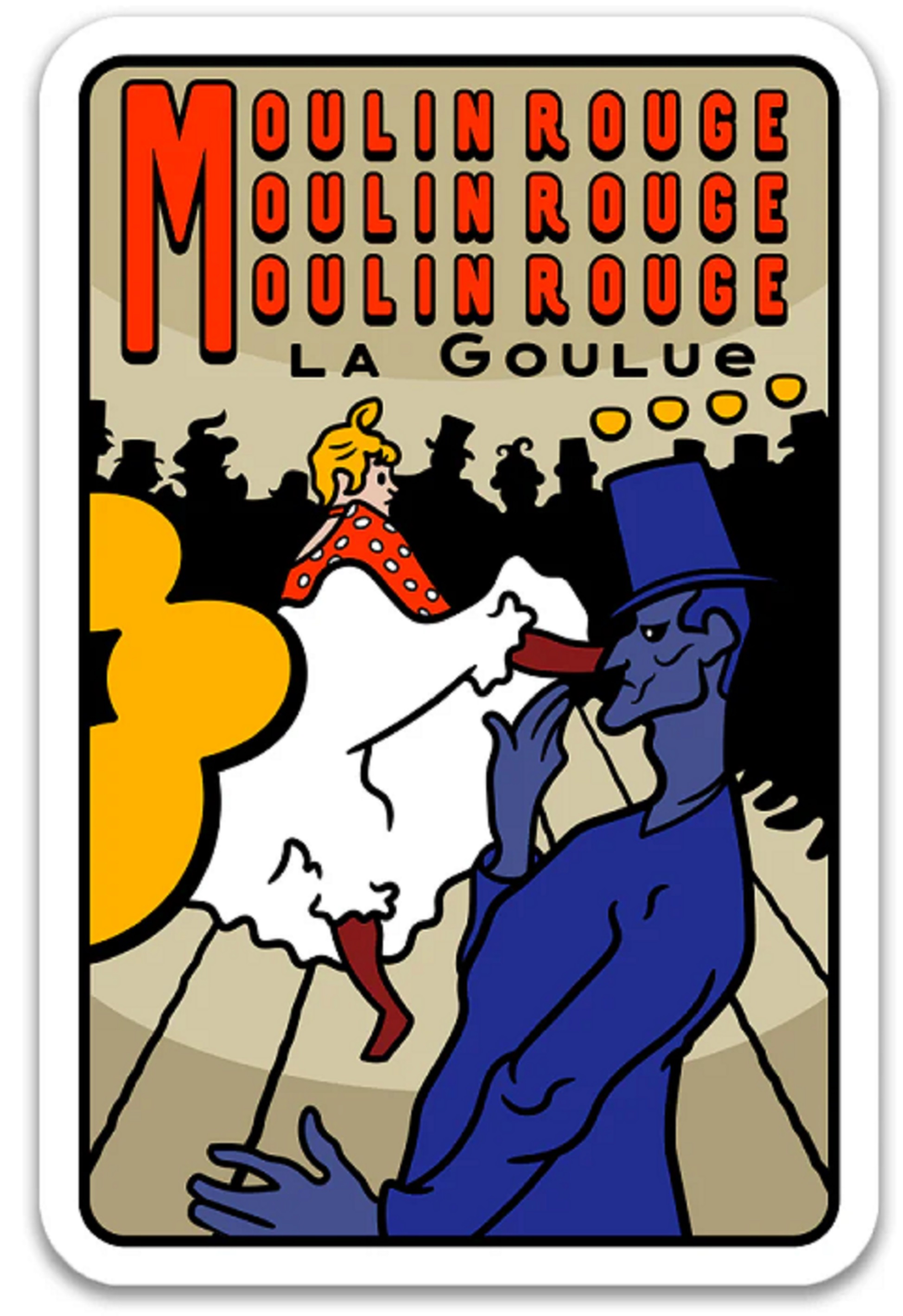 Sticker - Toulouse Lautrec - Moulin Rouge | Today is Art Day