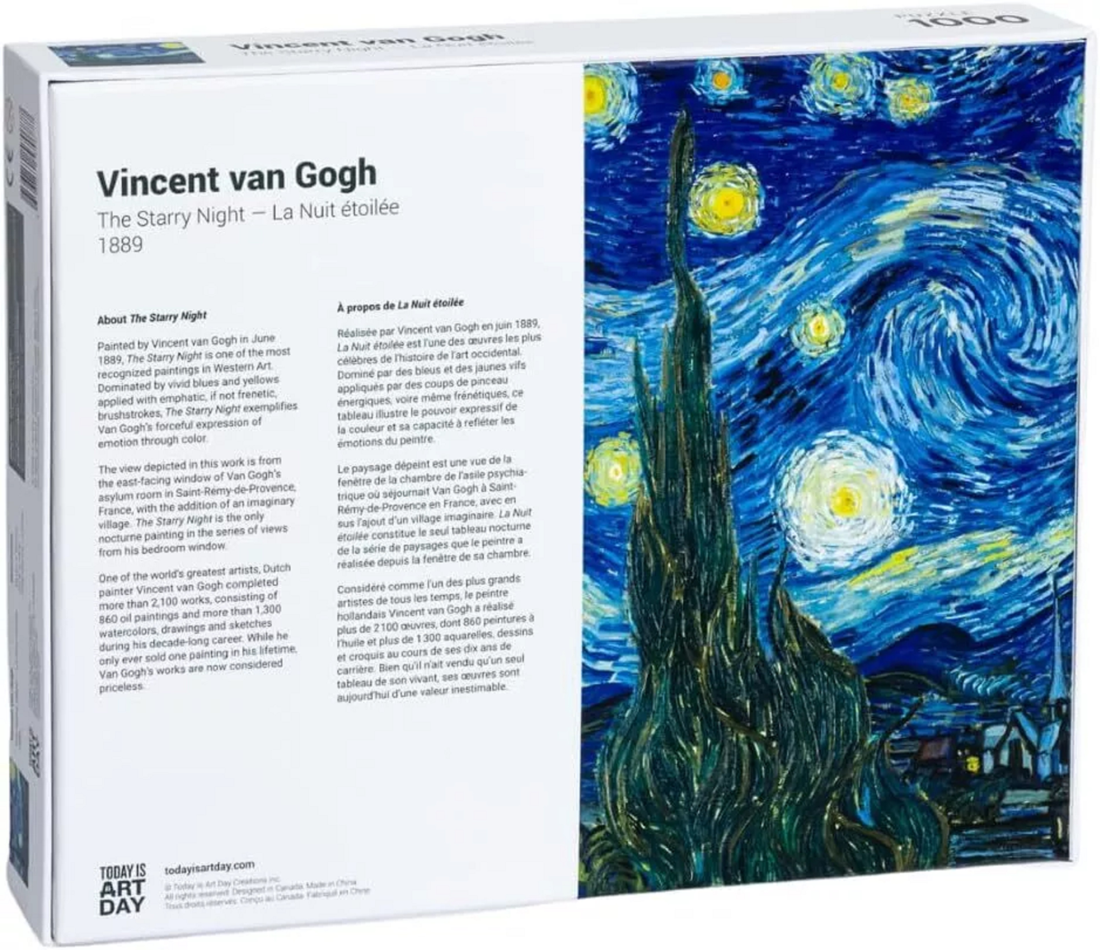 Puzzle 1000 piese - Vincent van Gogh - Noapte instelata | Today is art day