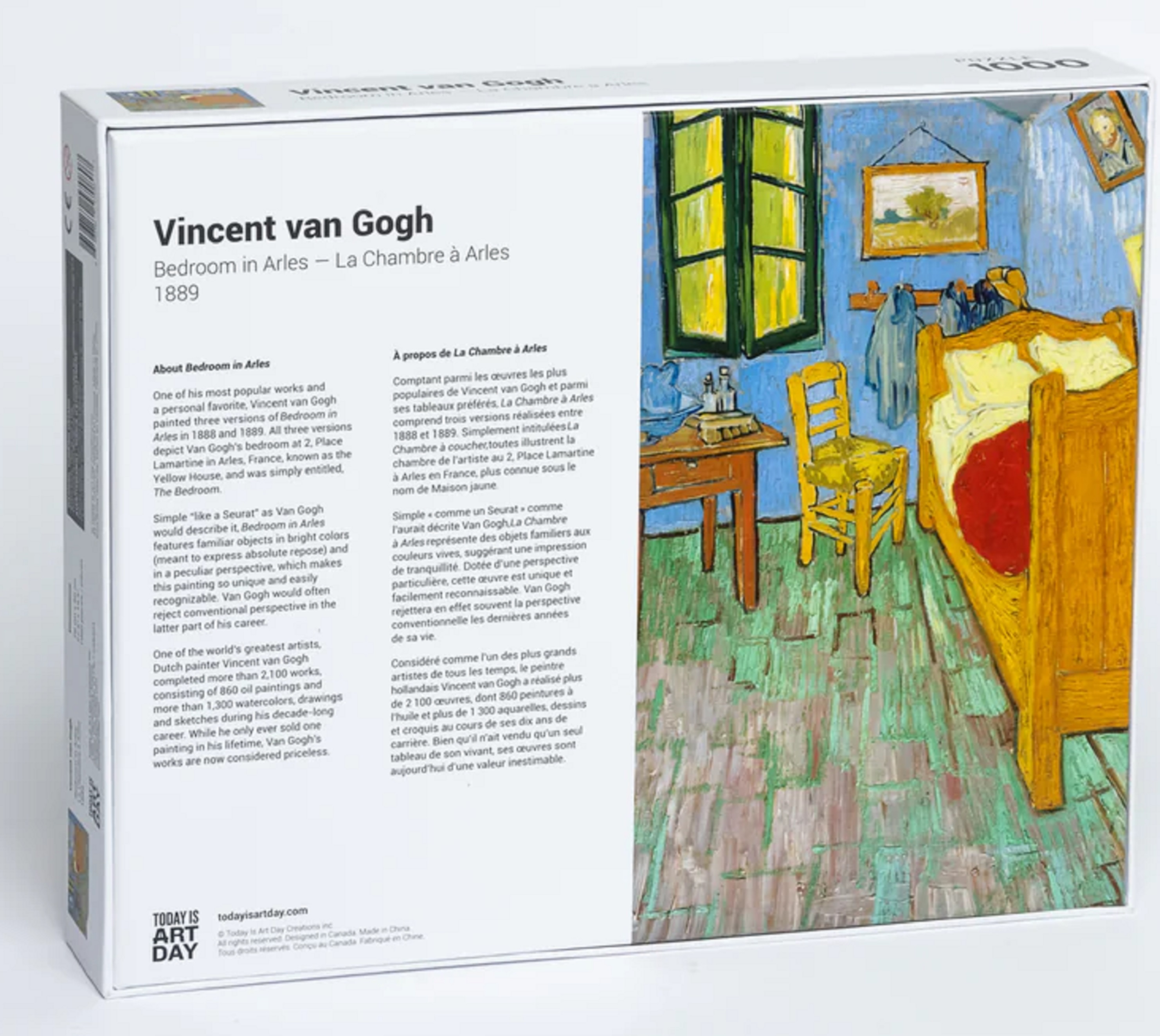 Puzzle 1000 piese - Vincent van Gogh - Dormitorul din Arles | Today is art day - 1 | YEO