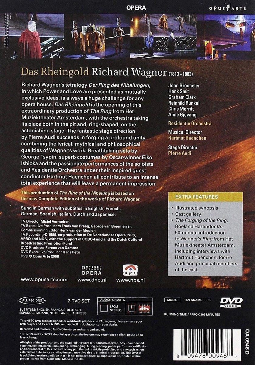 Das Rheingold - DVD | Richard Wagner, John Brocheler, Henk Smit, Graham Clark, De Nederlandse Opera