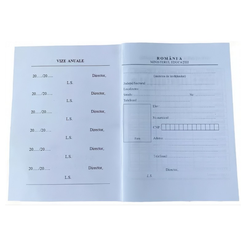 Carnet de elev - Clasele IX-XII - Ciclul liceal | Autohton