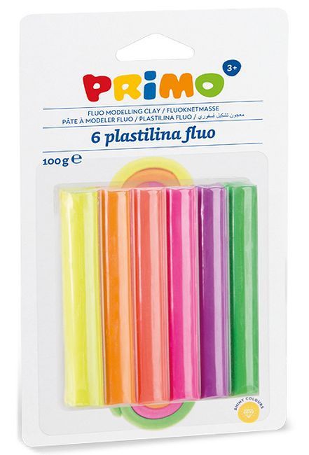 Set plastilina - 6 plastilina fluo | Primo