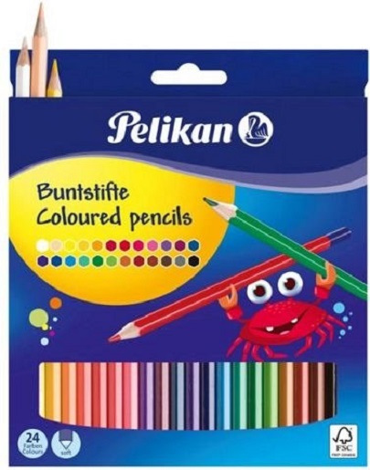 Set 24 creioane colorate - Pelikan | Pelikan