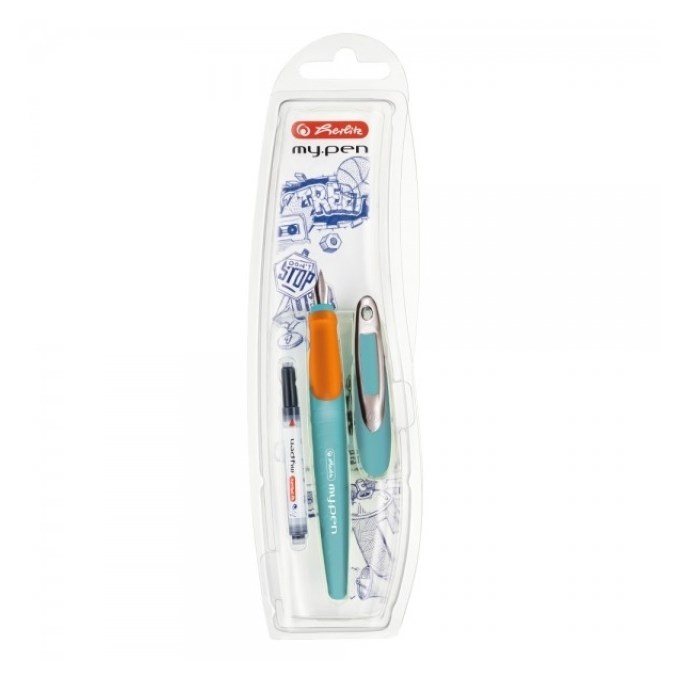 Stilou - Herlitz My Pen - Turcoaz-Portocaliu | Herlitz - 1 | YEO