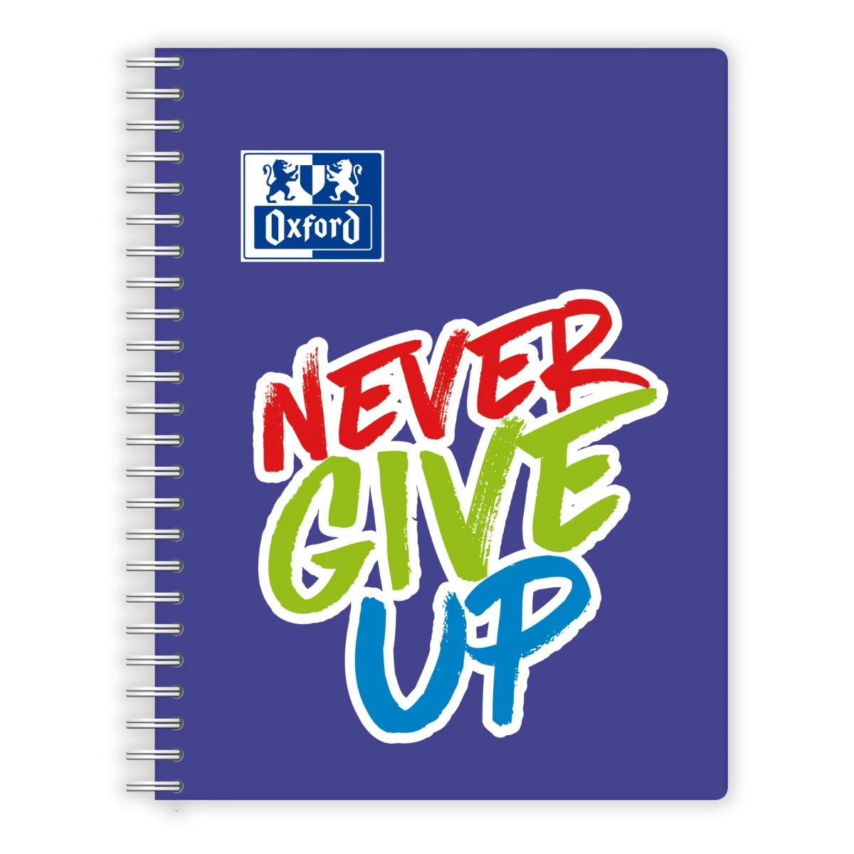 Caiet - Never Give Up - A5, matematica, spira dubla, 80 file (mai multe culori - pret pe bucata) | Oxford - 3 | YEO