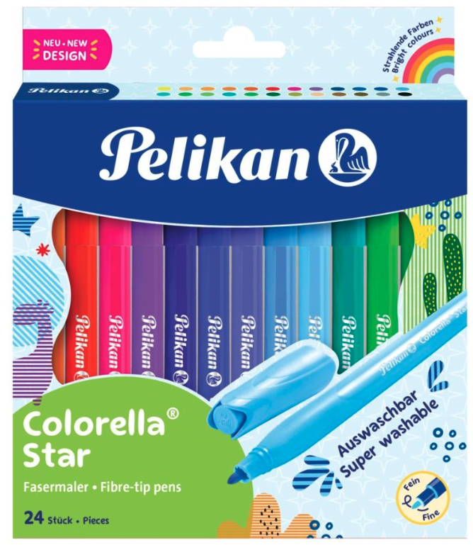 Set 24 carioci colorate - Colorella Star | Pelikan - 1 | YEO