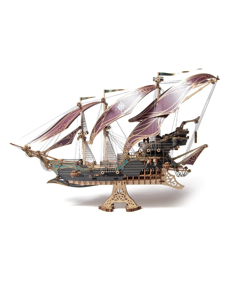 Puzzle 3D - Corabie pirat - Aventurile maritime ale lui sparrow, mov, 518 piese | Robotime - 12