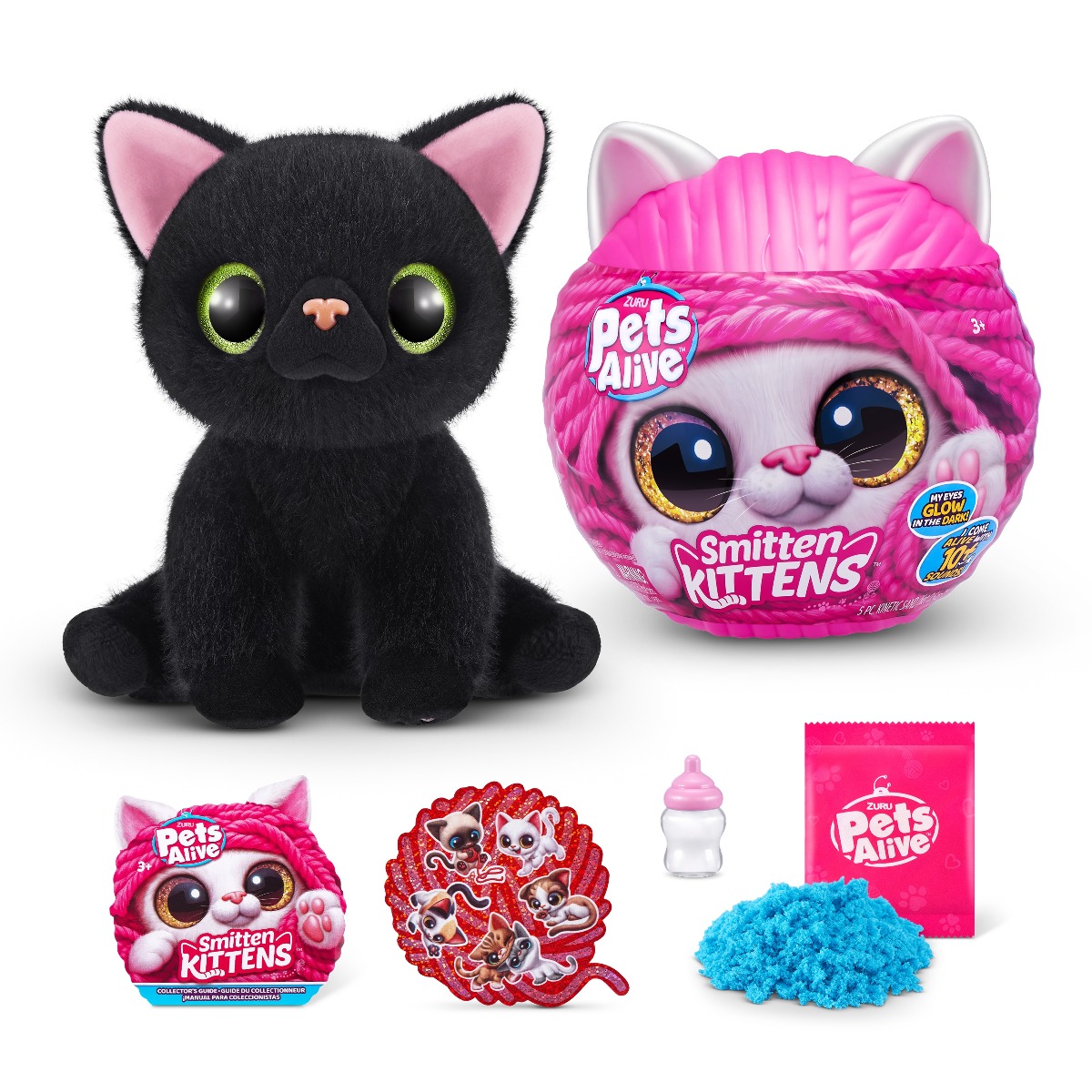 Jucarie de plus interactiva pisica cu accesorii supriza, Smitten Kittens - Pets Alive | Pets Alive - 3 | YEO