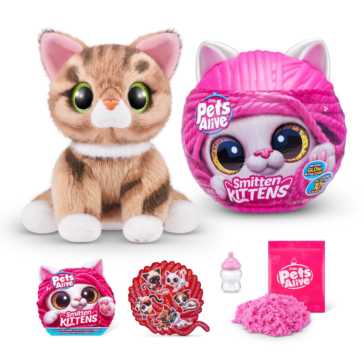 Jucarie de plus interactiva pisica cu accesorii supriza, Smitten Kittens - Pets Alive | Pets Alive - 4 | YEO