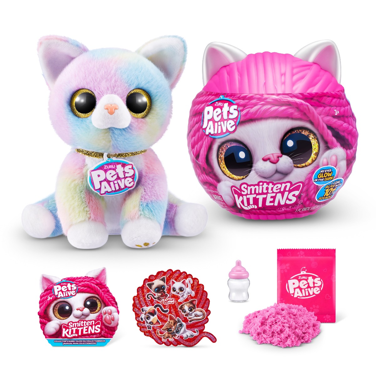 Jucarie de plus interactiva pisica cu accesorii supriza, Smitten Kittens - Pets Alive | Pets Alive - 5 | YEO