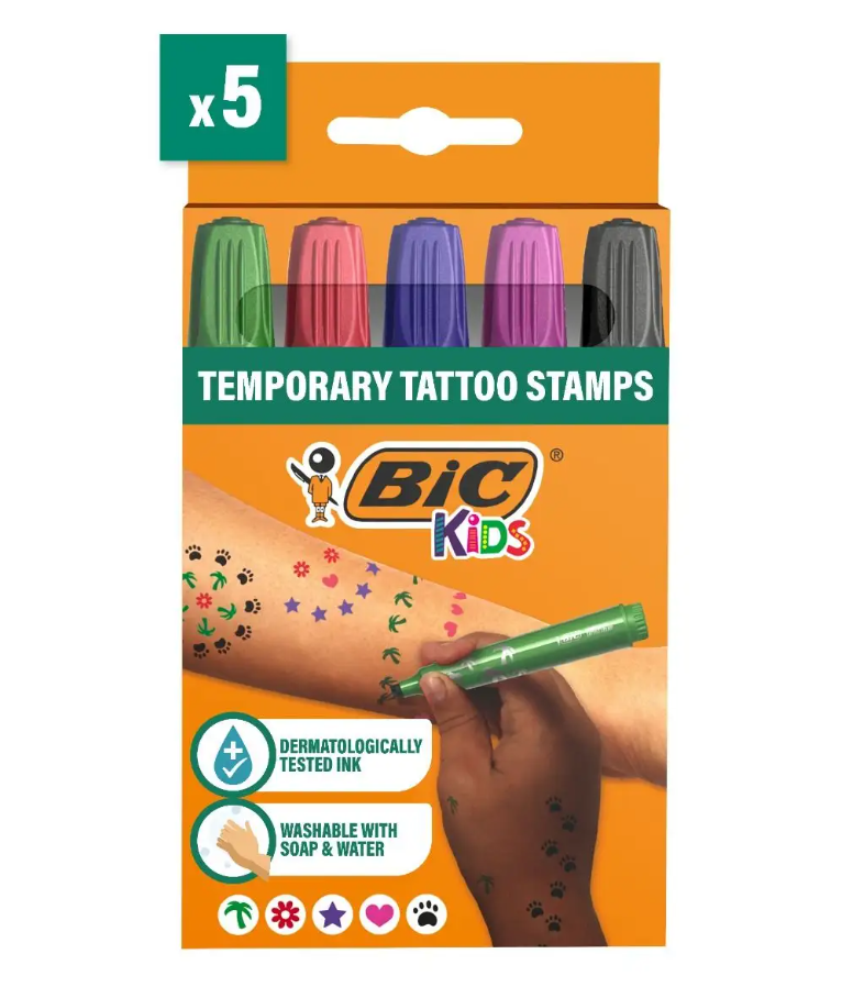 Set 5 stampile pentru tatuaje temporare - Bic | Bic - 1 | YEO