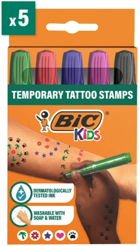 Set 5 stampile pentru tatuaje temporare - Bic | Bic - 1 | YEO