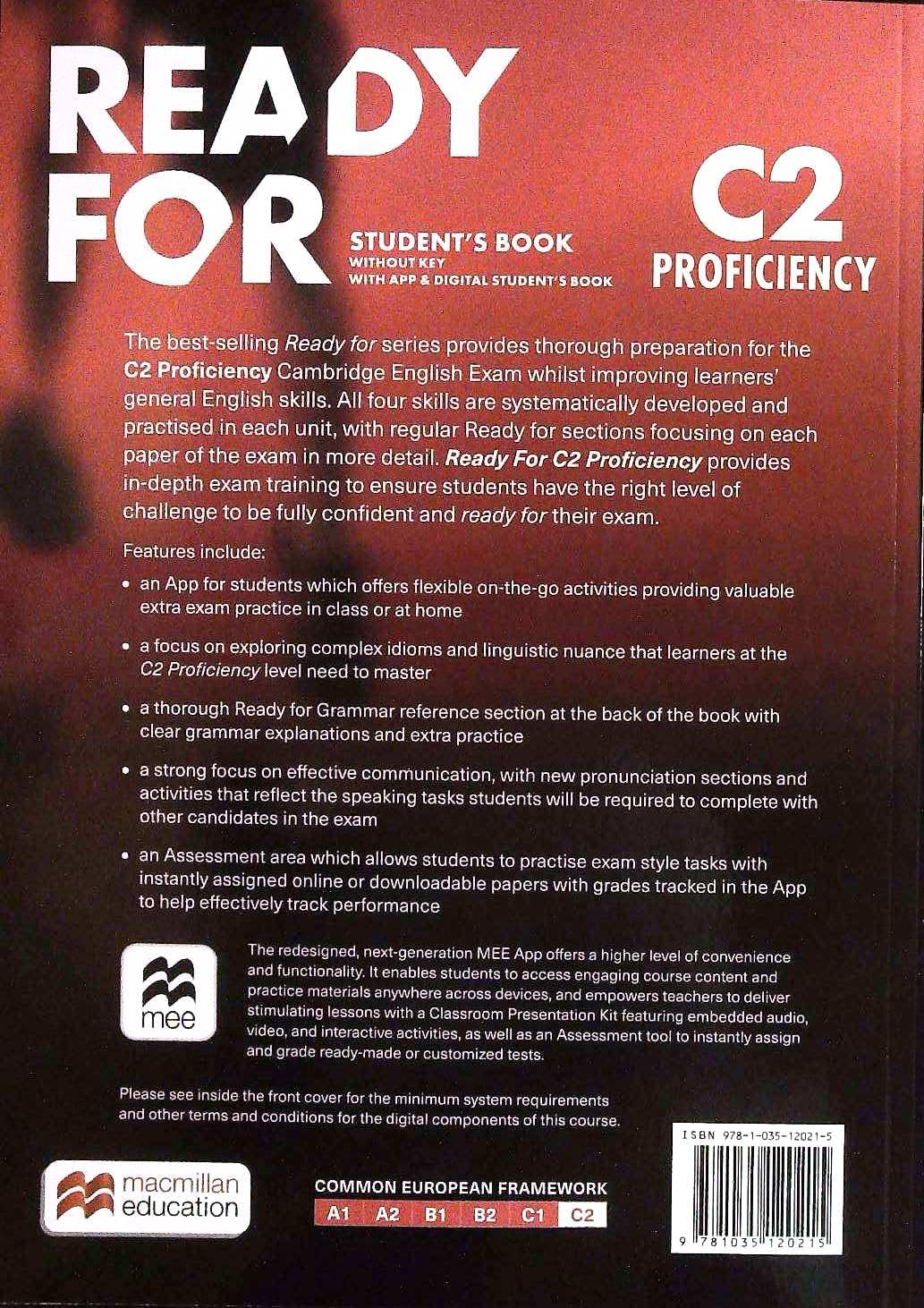 Ready for C2 Proficiency Student's Book without Key and Digital Student's Book and Student's App | Roy Norris