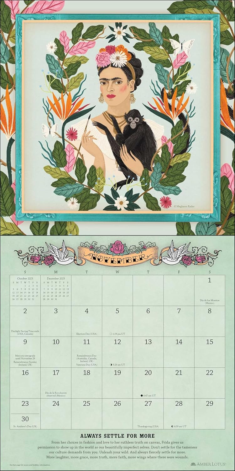 Calendar 2025 - For the Love of Frida | Amber Lotus Publishing - 2 | YEO