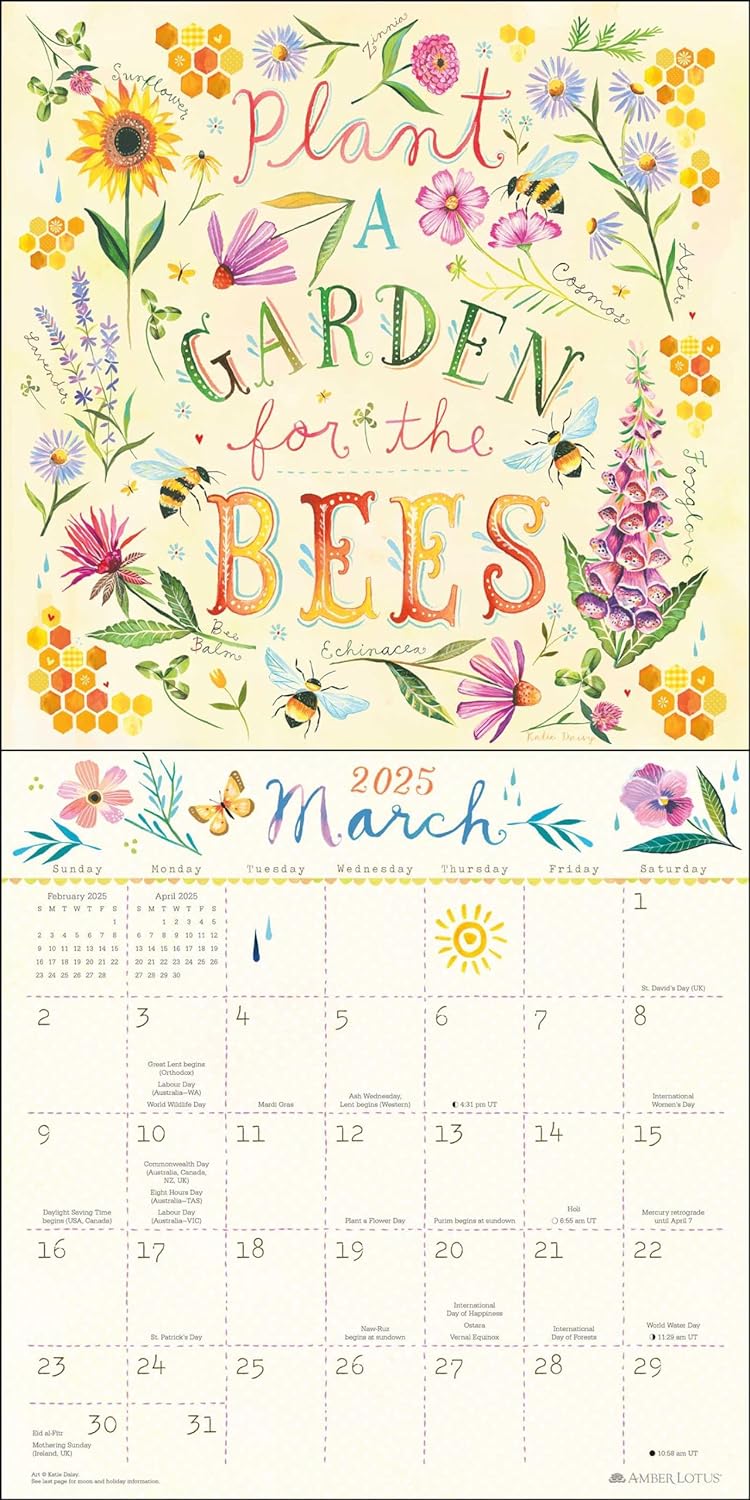 Calendar 2025 - Find Me in the Flowers | Amber Lotus Publishing - 1 | YEO