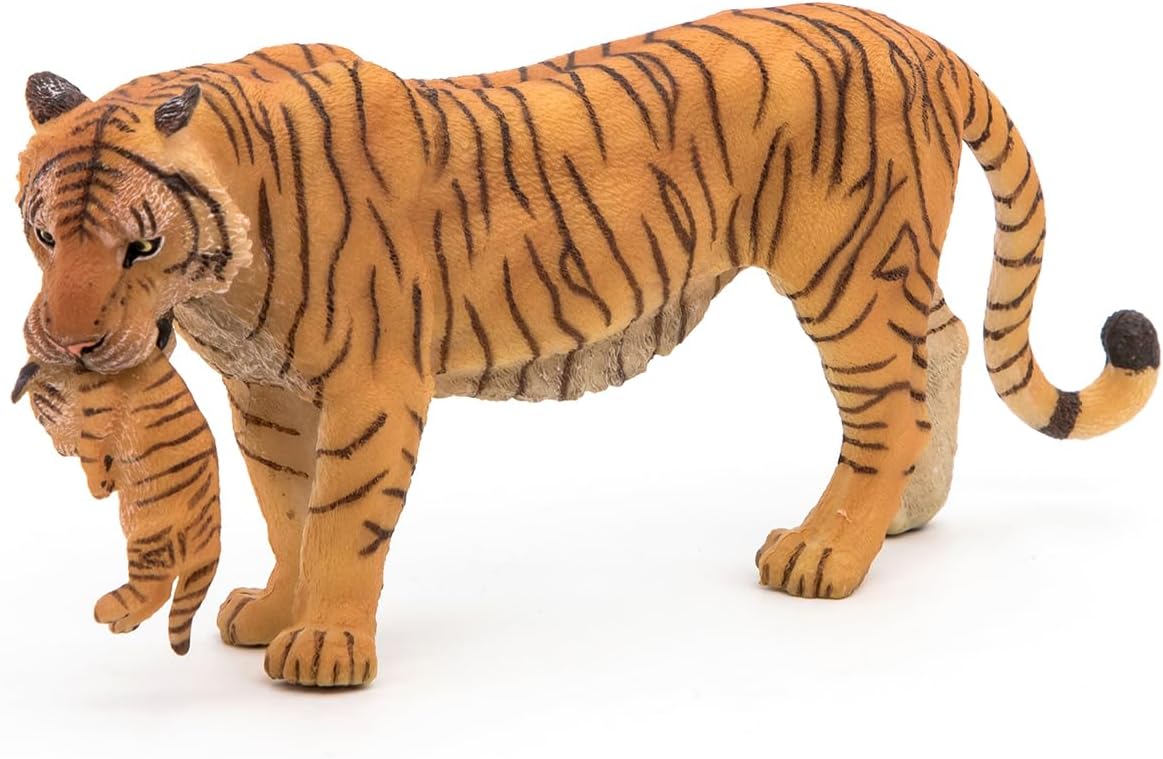 Figurina - Wild Animal Kingdom - Tigress with cub | Papo - 3 | YEO