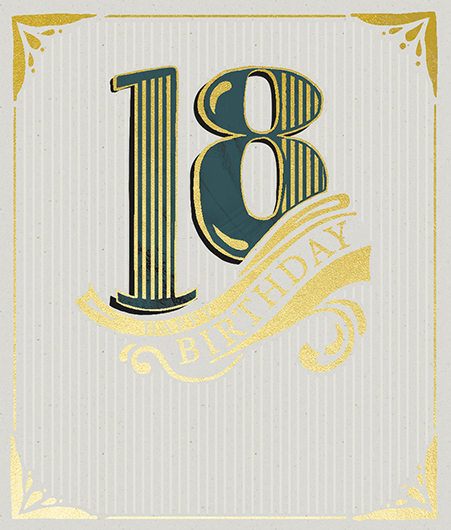 Felicitare - Bday Cap - 18th Celebration | Ling Design