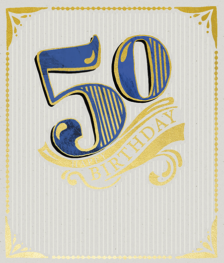 Felicitare - Bday Cap - 50th Celebration | Ling Design