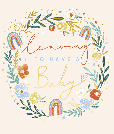 Felicitare - Baby Leaving - Rainbow Wreath | Ling Design