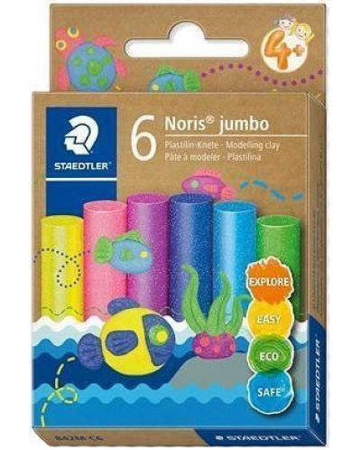 Set 6 bucati plastilina - Noris Jumbo - Lucioasa | Staedtler