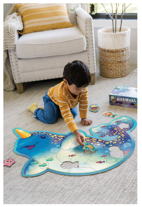 Puzzle - Floor Puzzle - Narwhal | Peaceable Kingdom - 1 | YEO