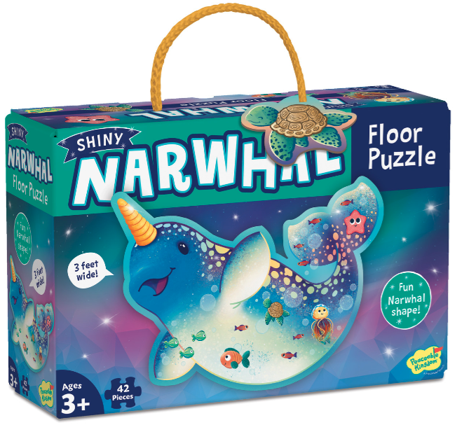 Puzzle - Floor Puzzle - Narwhal | Peaceable Kingdom - 3 | YEO