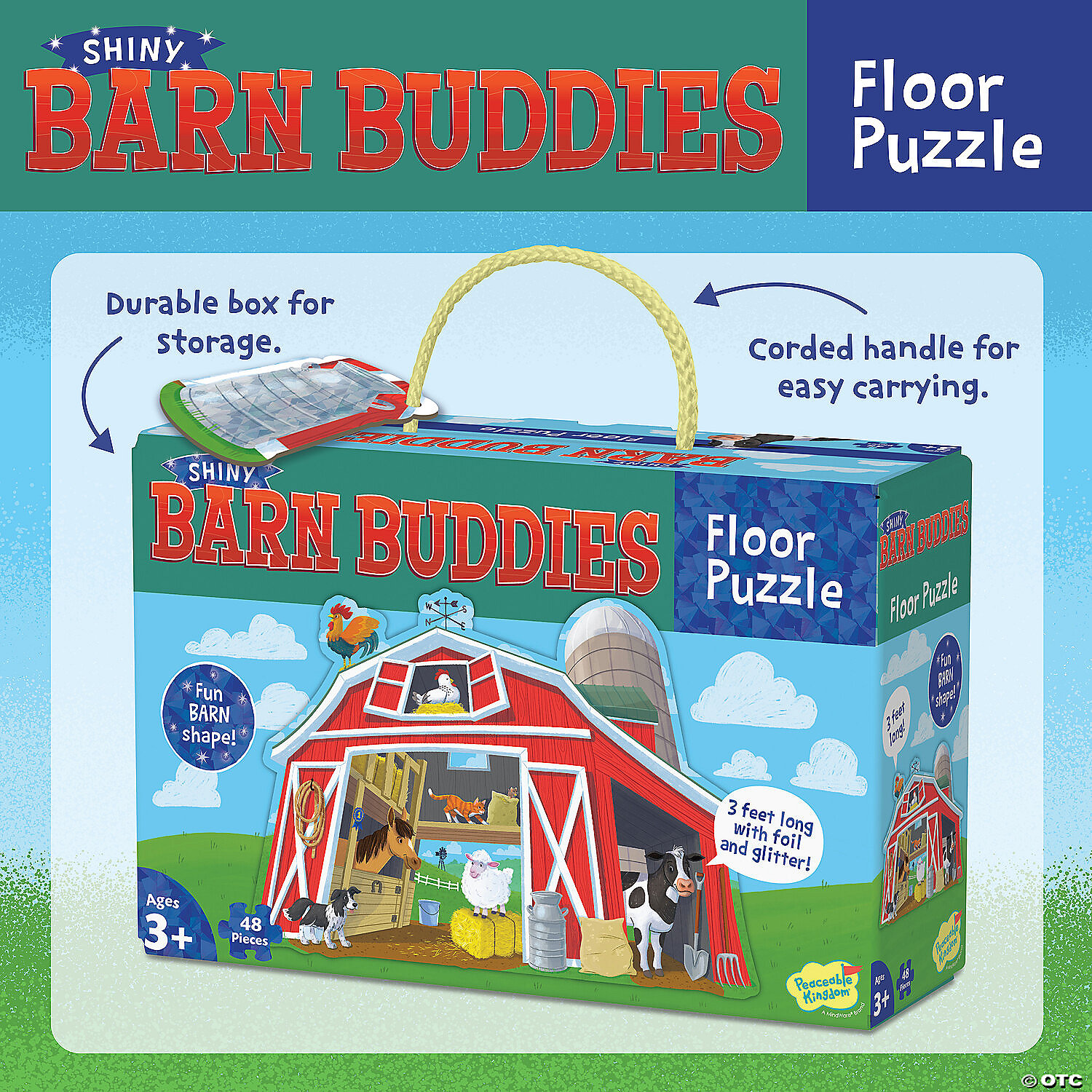 Puzzle - Floor Puzzle - Barn Buddies | Peaceable Kingdom - 4