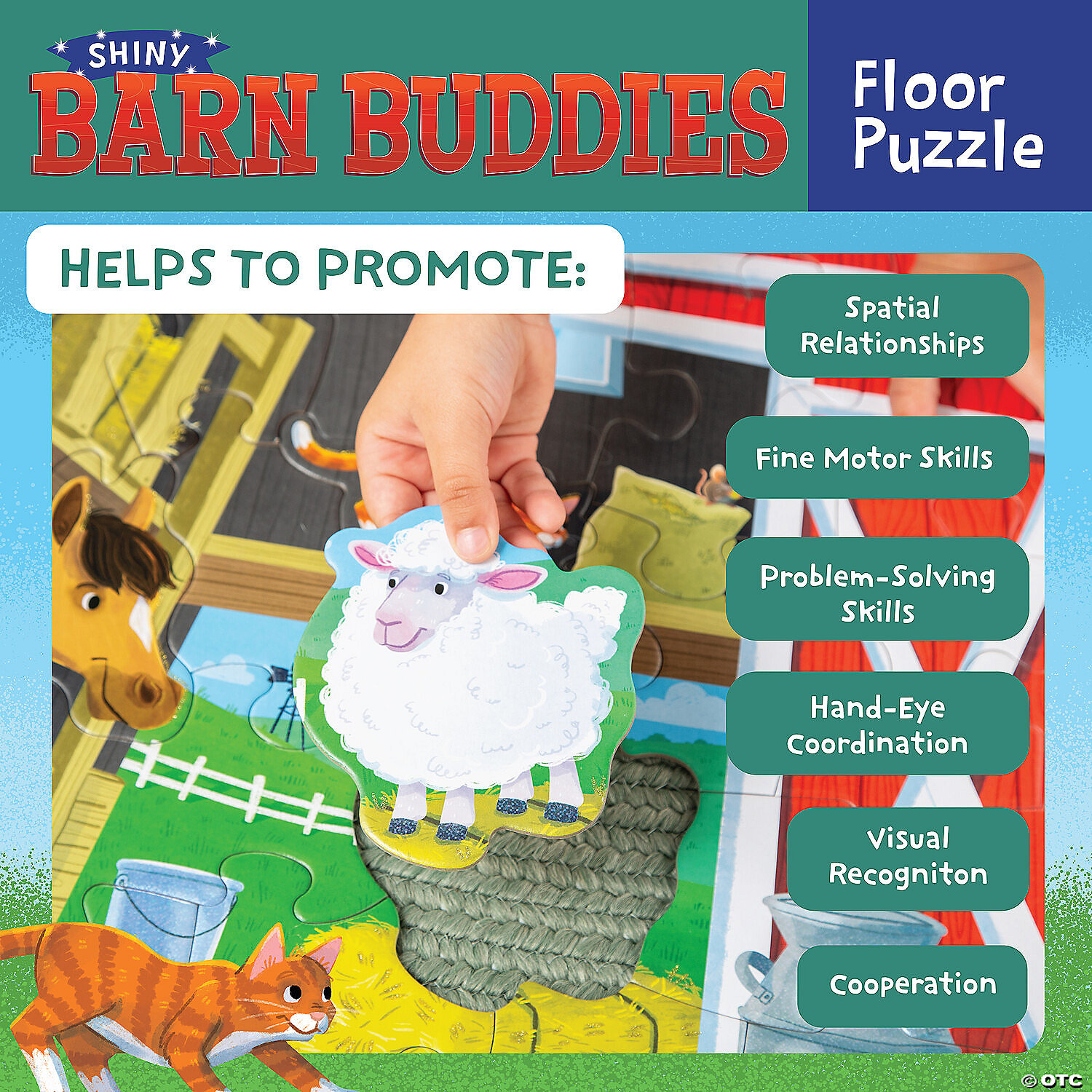 Puzzle - Floor Puzzle - Barn Buddies | Peaceable Kingdom - 1