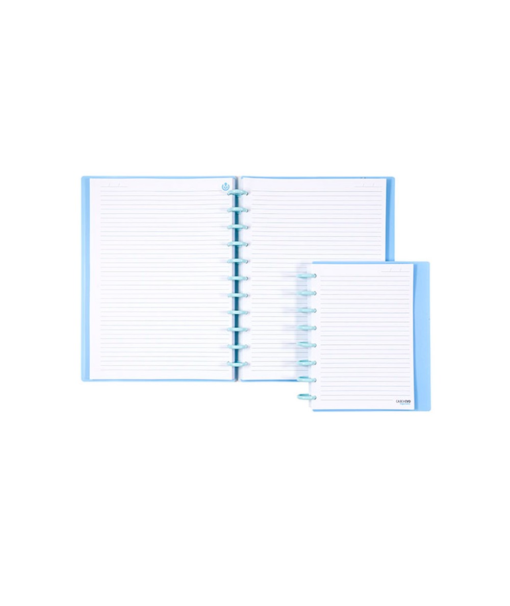 Carnet - Ingeniox - Pastel Colours, A4 Lined - Blue | Carchivo - 1 | YEO