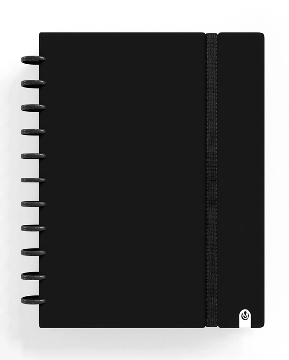 Carnet - Ingeniox - Intense colours, A4 Grid - Black | Carchivo