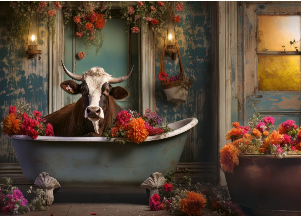 Puzzle 1000 piese - The cow in the bathtub | Ravensburger