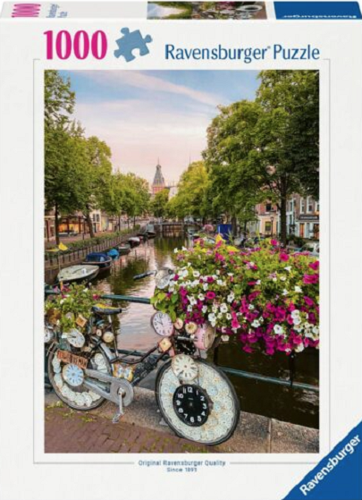 Puzzle 1000 piese - Bicicleta in Amsterdam | Ravensburger - 1 | YEO