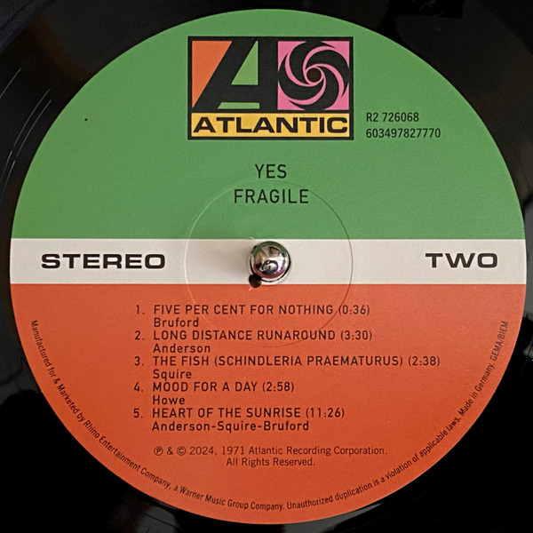 Fragile - Vinyl | Yes - 4 | YEO