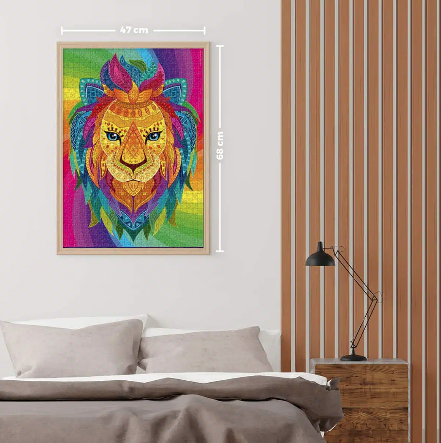 Puzzle 1000 piese - Abstract Lion | ROOVI