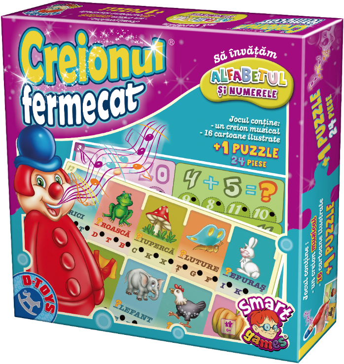 Joc interactiv - Creionul fermecat - Sa invatam alfabetul si numerele | D-Toys - 2