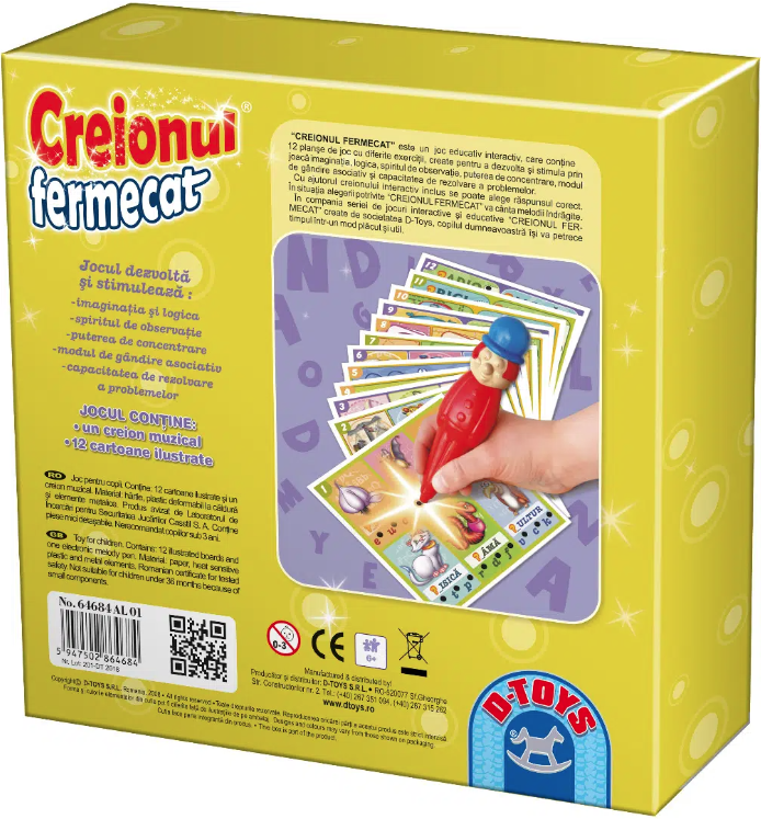 Joc interactiv - Creionul fermecat - Sa invatam alfabetul | D-Toys