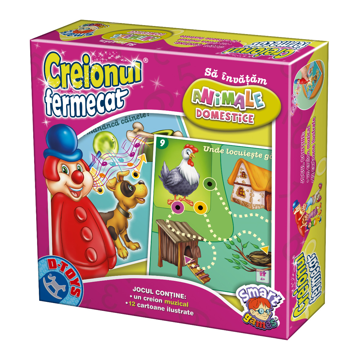 Joc - Creionul fermecat - Sa invatam animalele domestice | D-Toys