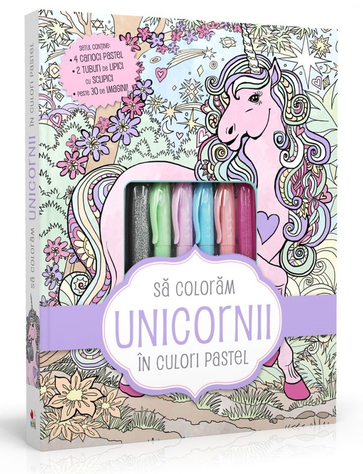 Sa coloram unicornii in culori pastel | adolescenti poza noua