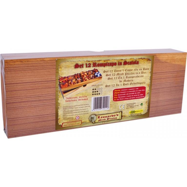 Puzzle din lemn - Wood Set 12 in 1 Leonardo da Vinci | Logica Giochi - 2