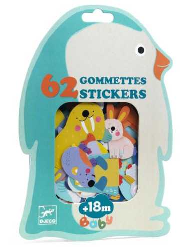 Set 62 stickers - Primele abtibilduri - Animale polare | Djeco - 1 | YEO