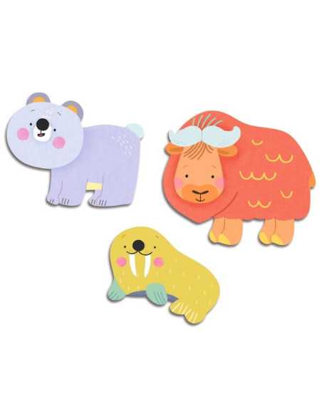 Set 62 stickers - Primele abtibilduri - Animale polare | Djeco