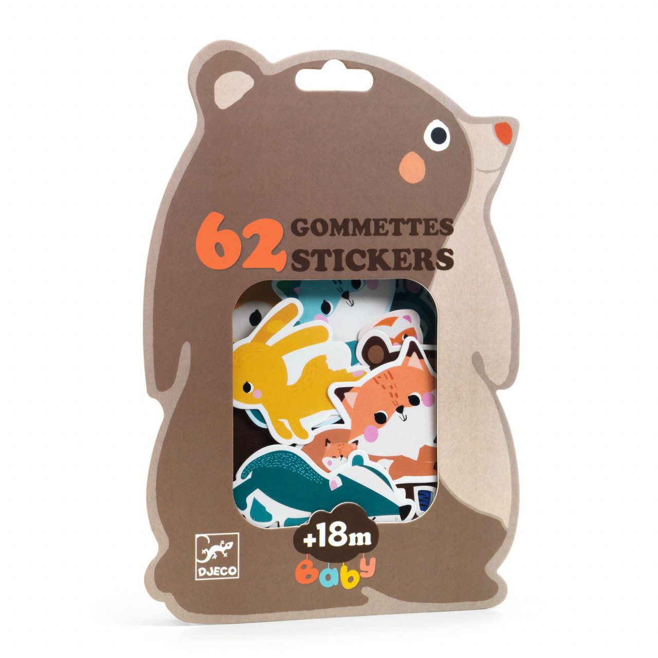 Set 62 stickers - Primele abtibilduri - Animale de padure | Djeco - 1 | YEO