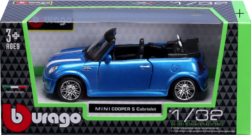 Masina - Mini Cooper S Cabriolet - Albastru | Bburago - 1 | YEO