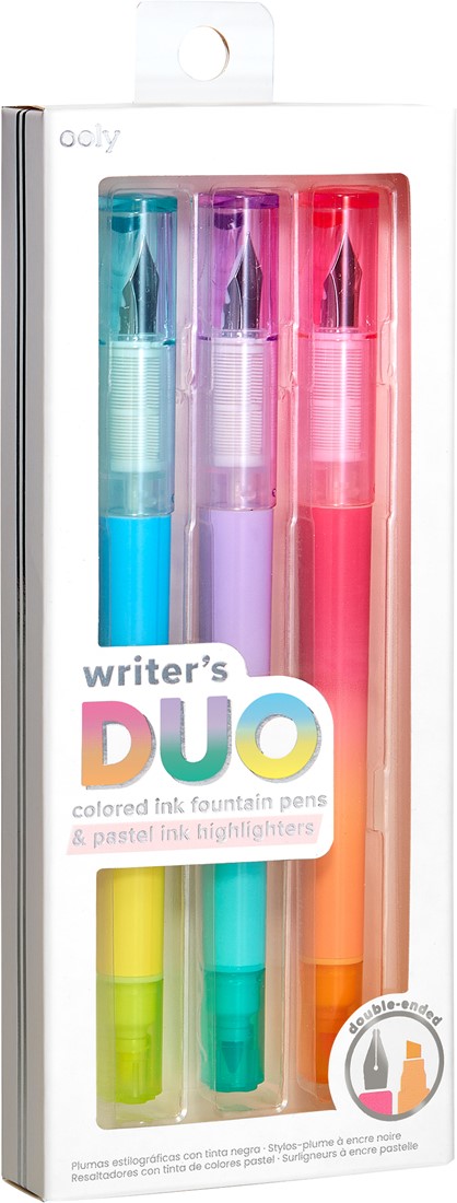 Set 3 stilouri duble - Writer\'s Duo - Multicolor | Ooly